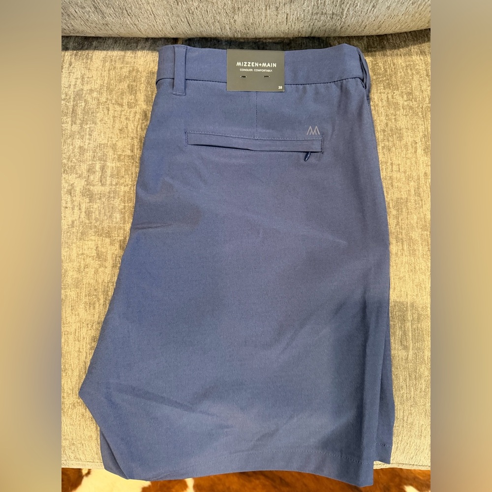 Mizzen+Main Navy Flat Front Men's Shorts